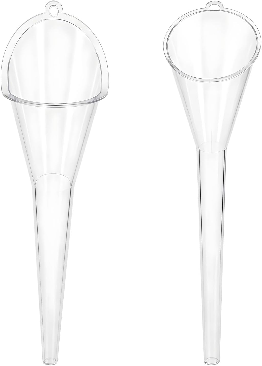 Oil Funnel, Multi-Purpose Plastic Long Neck Oil Funnel, Automotive Use Funnels for Filling Oils Lubricants Water Diesel, Kitchen Funnels for Filling Bottles Jars (Black)