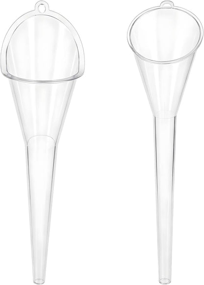 Oil Funnel, Multi-Purpose Plastic Long Neck Oil Funnel, Automotive Use Funnels for Filling Oils Lubricants Water Diesel, Kitchen Funnels for Filling Bottles Jars (Black)