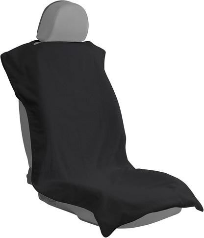 Car Seat Cover Protector Front Seats,for Gym Workout,Running,Swimming,Beach and Hiking,Waterproof Sweat Towel Bucket Seat Covers for Cars SUV Trucks (Black, 1Pcs)