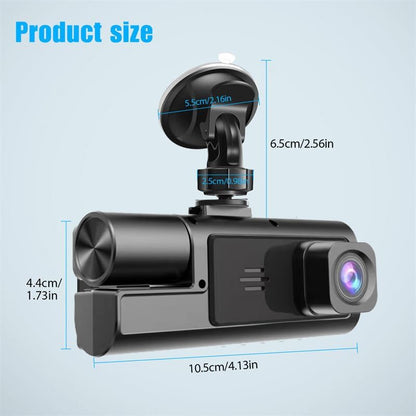 1080P Dual Dash Camera for Car Front and Inside Dashcam Car Security Video Recorder,170°Wide Angle Vehicle Cam,WDR,G-Sensor,2’’ IPS Screen,Loop Recording,Night Vision (Dual Dash Cam Without Card)