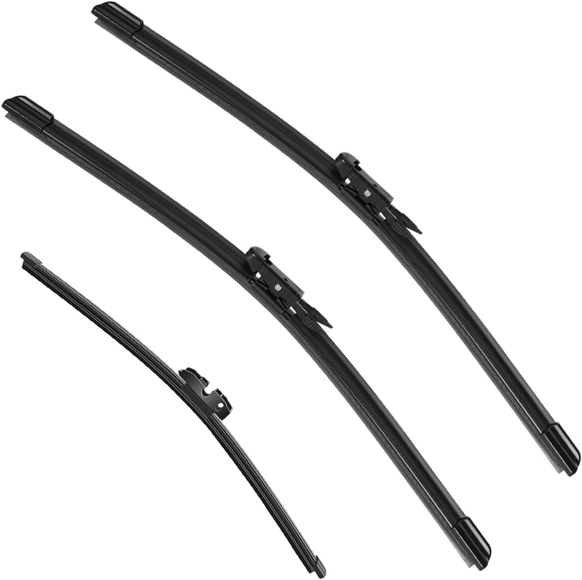 3 Pack Windshield Wiper Blades Compatible with Mazda CX-5 2017-2025 and CX-9 2016-2023, Front and Rear, 24" 18" 14" - Colors A