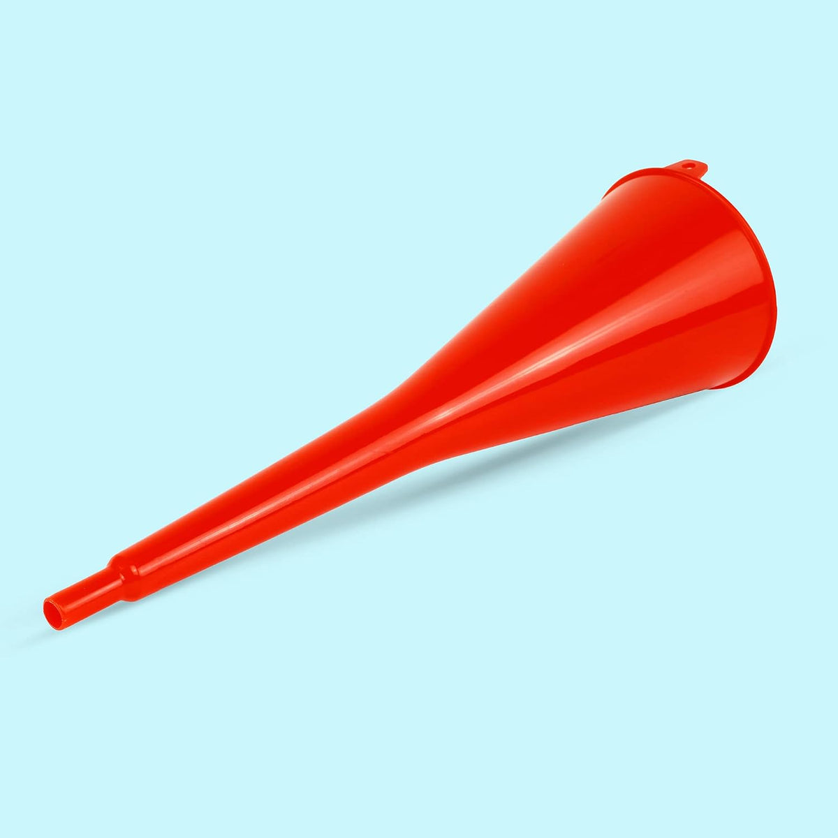 Long Neck Funnel, Oil Funnels for Oil Change, Long Funnels for Transmission Fluid, Automotive Funnel for Gas & Lubricants (12.0 Fluid Ounces, Red)