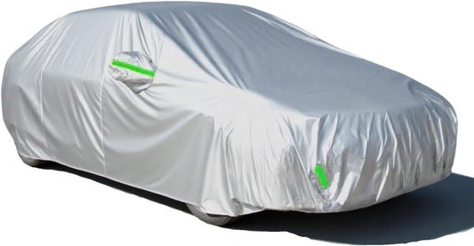 Car Cover Waterproof All Weather Outdoor, Full Exterior Cover for Automobiles, Rain Sun UV Protection Windproof, Scratch Resistant, Breathable, Dustproof (Fits 206"-215" SUV)