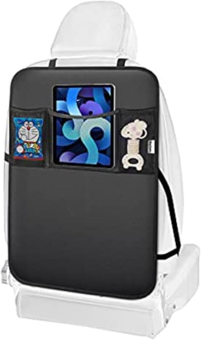 Meolsaek Kick Mats Back Seat Protector, Waterproof Oxford Seat Back Protector, Car Seat Back Protector for Kids, Back of Seat Protector for Kids Feet Car Seat (Black A -1pc)