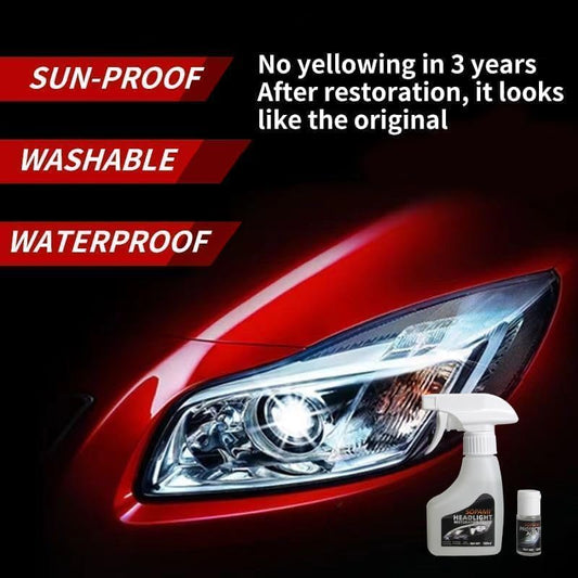 SOPAMI Car Headlight Restoration Kit, Automotive Headlight Cleaner Oxidized and Yellowed Head Light Restoring Kit for All Vehicle Types, Headlamp Headlight Cleaner Includes Coating Agent