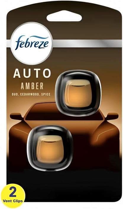 Febreze Car Vent Clips Air Freshener Smoke Odor Eliminator, Citrus Scent 2 Pack