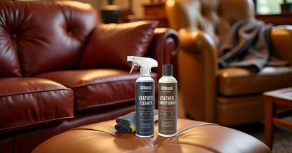Leather Cleaner and Conditioner Kit – 2×16oz | Leather Cleaner for Car Seats, Furniture, Couches, Shoes & Boots | pH-Balanced, Non-Greasy, Restores & Protects All Leather