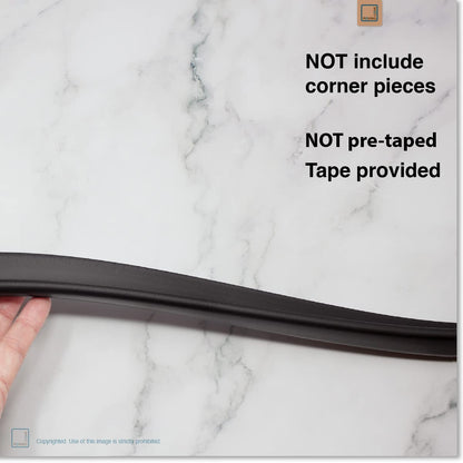 Roving Cove HeftyFit Edge Protector for Baby Proofing (6ft Large Edge Only), Heavy-Duty Soft Rubber Foam Furniture Edge Bumper Guards, Desk Edge Cushion, Wall Corner Covers, 3M Adhesive, Onyx Black