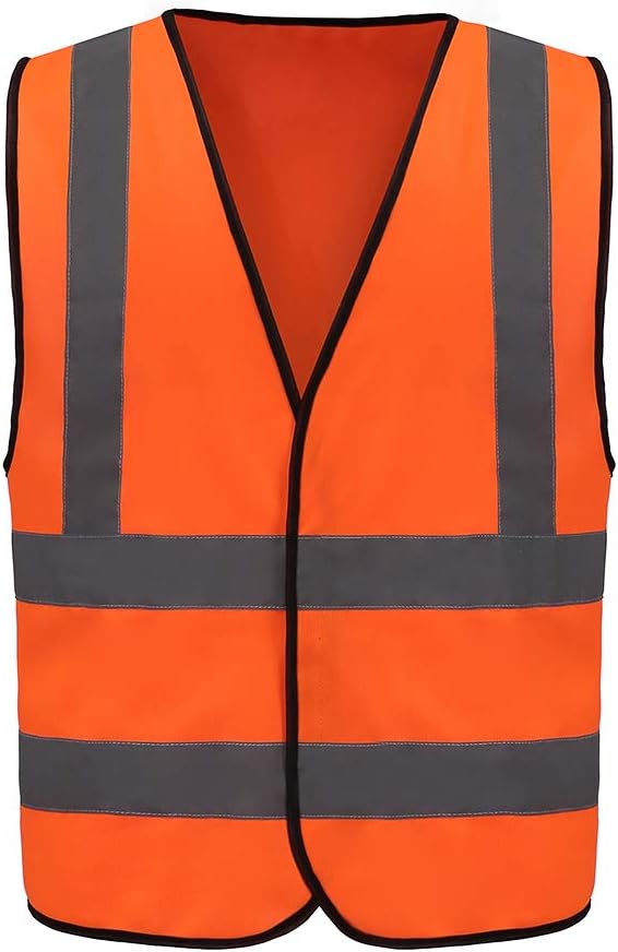 AYKRM 12 colour High visibility viz vest hi vis viz reflective work construction safety vest (XS-8XL) - Colors A