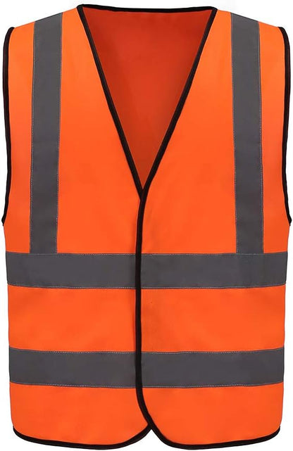 AYKRM 12 colour High visibility viz vest hi vis viz reflective work construction safety vest (XS-8XL) - Colors A