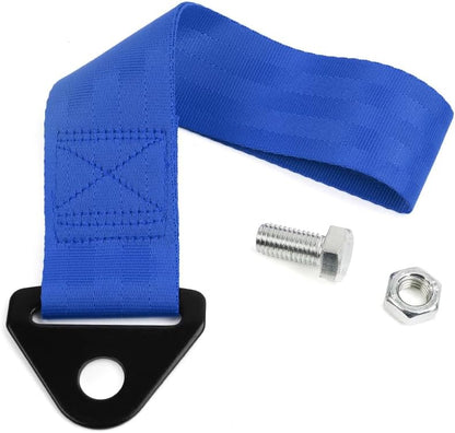 RASTP Racing Tow Strap, Car Modification Sports Trailer Belt Fit for Front or Rear Front Bumper Decorative (Red)