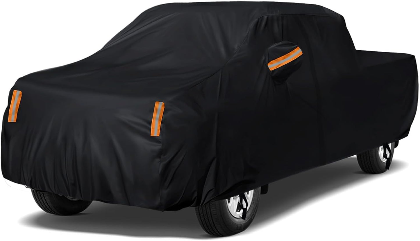 NEVERLAND Sedan Car Cover Waterproof Heavy Duty All Weather Protection Snow Anti-UV Windproof Outdoor Full Car Cover Fit for Automobiles BMW/Mercedes-Benz/Honda（for Car Size:183''L x 70''W x 59''H）