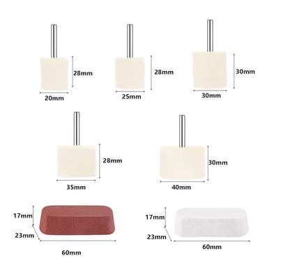 6 pcs Buffing Wheel for Drill,Buffing Pad Polishing Wheel Kits,Wheel Shaped Polishing Tool for Metal Aluminum,Stainless Steel,Chrome,Jewelry,Wood,Plastic,Ceramic,Glass,etc