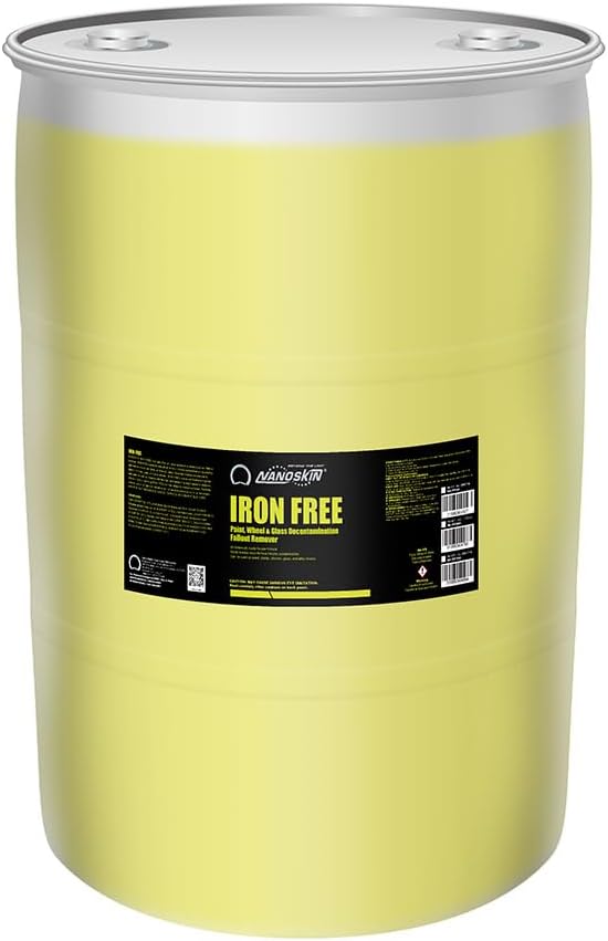 Nanoskin IRON FREE Paint, Wheel and Glass Decontamination Fall Out Remover 1 Gallon - Removes Iron Particles in Car Paint, Motorcycle, RV & Boat | Use before Clay, Wax or Car Wash for Car Detailing
