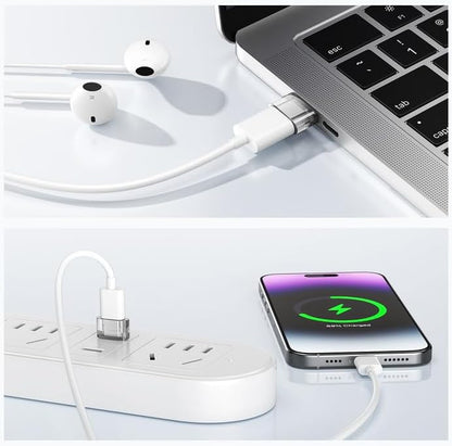 Elebase USB to USB C Adapter for iPhone 17 4Pack,USBC Female to A Male Car Charger Adapter,Type C Converter Apple 17e 16 Pro Max 15 14 Plus,iWatch Watch 11 10 Ultra 3,iPad Air,Samsung Galaxy S26