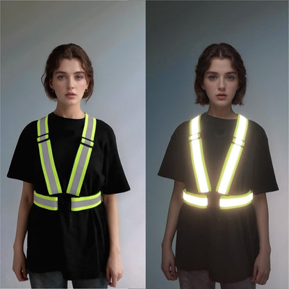 2.0 IN High Visibility Reflective Safety Strap for Construction, Running, Cycling