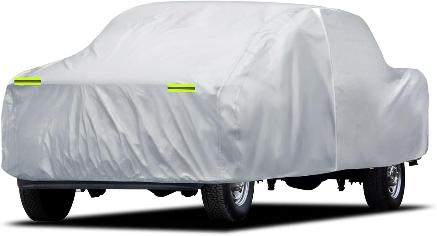6 Layers Car Cover Waterproof All Weather for Automobiles, Size A3 with Zipper Cotton Fit for Toyota Camry, Honda Accord, Ford Mustang, Chevy Camaro/Malibu,Kia Optima/K5 (187-198 inch)