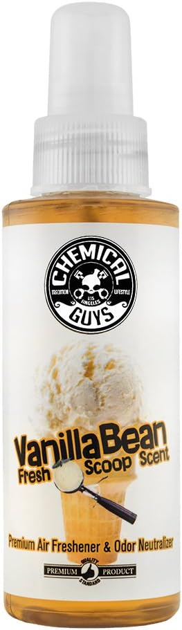 Chemical Guys AIR23116 Vanilla Bean Fresh Scoop Scent Air Freshener & Odor Eliminator, (Great for Cars, Trucks, SUVs, RVs, Home, Office, Dorm Room & More)16 fl oz