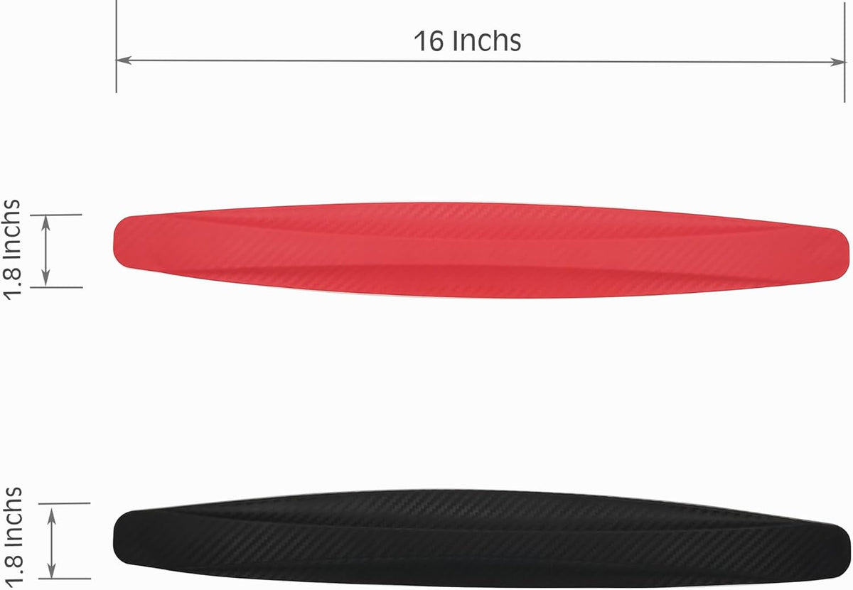 4 Pack Car Bumper Guard, Universal Rubber Protector for SUV - Front/Rear Anti Collision & Scratch Guard Strip (Black)