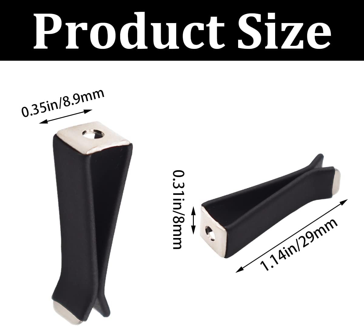 Dianrui 40PCS Black Square Head Car Vent Clips, 9mm Auto Air Conditioner Outlet, Air Freshener for Car Office Home