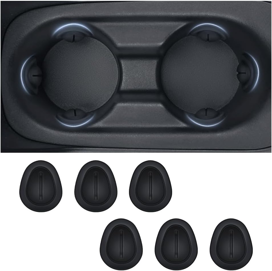 2026 Latest Car Cup Holder Insert/Holder Position Limiter - Anti Shake Silicone Car Coasters Bottle Stabilizers with Self-Adhesive - Car Must Haves Cup Holder Inserts for Car Truck SUV (6PCS)
