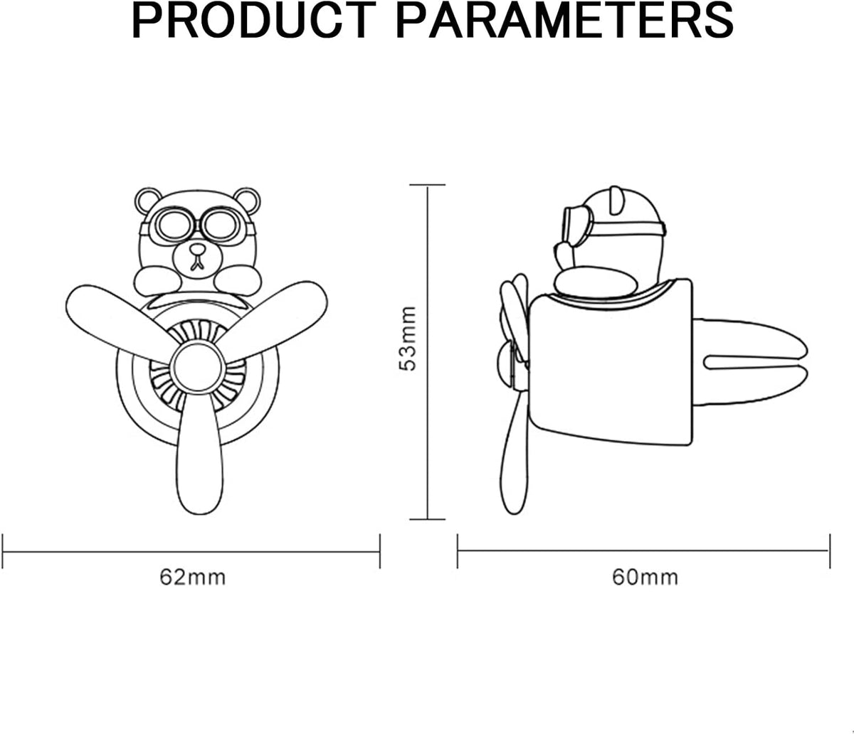 Pilot Car Air Freshener, Cute Dog Car Vent Clip Air Freshener Automotive Air Outlet Fan Diffuser, Automotive Interiors Vent Decoration (Shake Head Style - Dog)