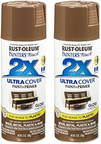 Rust-Oleum 334029 Painter's Touch 2X Ultra Cover Spray Paint, 12 oz, Gloss Clear - Colors E