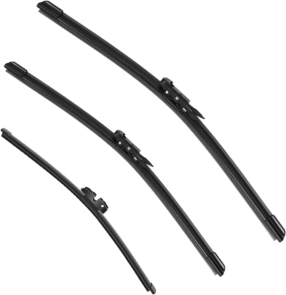 3 Pack Windshield Wiper Blades Compatible with Mazda CX-5 2017-2025 and CX-9 2016-2023, Front and Rear, 24" 18" 14" - Colors B