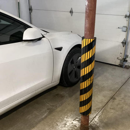 Garage Wall Protector Foam Wall Column Guard for Parking Garages - Reflective Edge Protector - 4 Pack Pole Guard - Wall Edge and Bumpers Guards