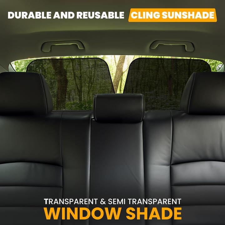 EcoNour Car Window Shades for Baby (4 Pack) | Protects Baby from Window Sun & Heat | Sun Shade Side Windows for Kids | Automotive Sun Protection from UV | Child Safety Accessories | Medium - 20"x12"