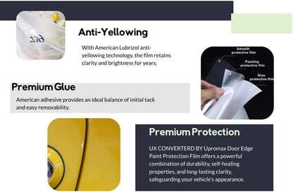 4 Door Edge Upromax Paint Protection Film PPF 8mil Precut Strips, Universal Fit Clear Tape Door Seal, Car Accessories Car Cover, Scotch Guard, Clear Tape, Door Protector, SUV