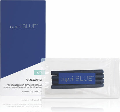 Capri Blue Volcano Fragranced Car Diffuser with Refills - Volcano Car Air Freshener Diffuser - Includes Tropical Fruit Scented Refills