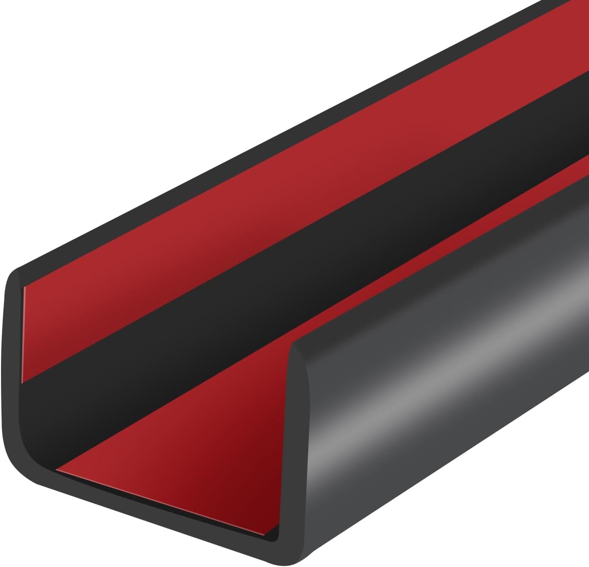 Rubber Edge Trim, Self-Adhesive Rubber Edge Trim, Edge Protector for Sheet Metal, EPDM Material, Fit 1/16"(1.0mm), Length 10Ft, Black Color, U Channel Edge Trim - Colors A