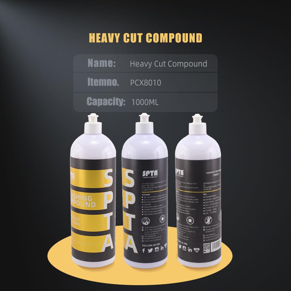 Mix Polishing Compound, SPTA 4.06oz (120ml) Polishing Compound Car Scratch & Swirl Remover Rubbing Compound & Finishing Polish Buffing Compound Swirl Remover for Cars Automotive Paint Correction