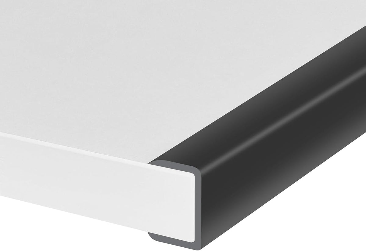 Rubber Edge Trim, Self-Adhesive Rubber Edge Trim, Edge Protector for Sheet Metal, EPDM Material, Fit 1/16"(1.0mm), Length 10Ft, Black Color, U Channel Edge Trim - Colors A