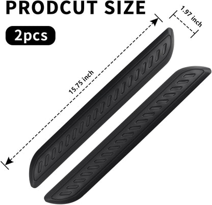 2PCS Rubber Car Bumper Guard,Anti-Collision Anti-Scratch Car Rear Bumper Protector Strip,Universal Car Bumper Protector Guard Car Exterior Accessories for Cars Trucks SUVs (Black)