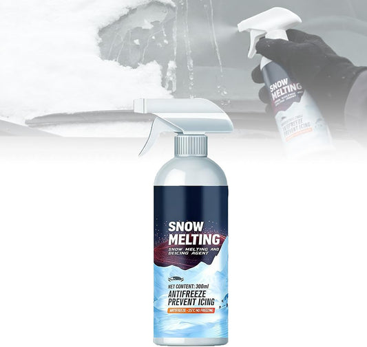 Deicing Spray 300ml,Deicer for Car Windshield,Deicing Agent,Antifreeeze Prevent Icing,Snow Melting Spray for Car Windows,Car Winter Essentials,Quick Ice & Snow Melting Spray (2pcs)