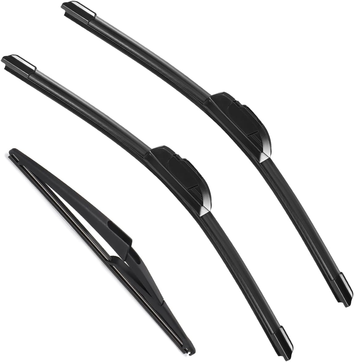 3 Pack Windshield Wiper Blades Compatible with Mazda CX-5 2017-2025 and CX-9 2016-2023, Front and Rear, 24" 18" 14" - Colors B