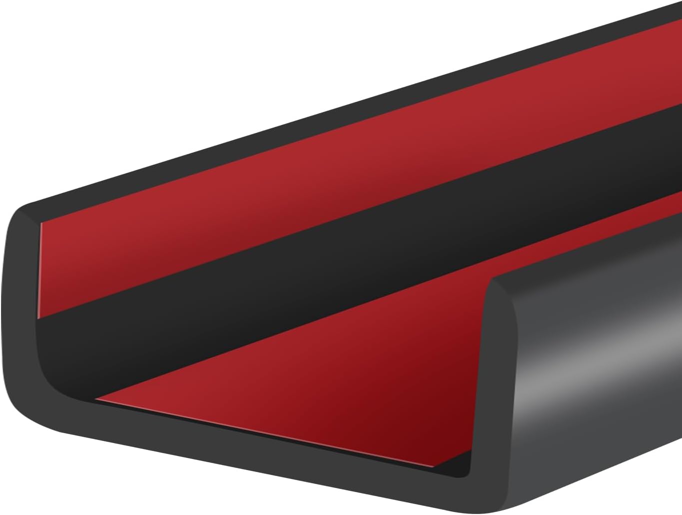 Rubber Edge Trim, Self-Adhesive Rubber Edge Trim, Edge Protector for Sheet Metal, EPDM Material, Fit 1/16"(1.0mm), Length 10Ft, Black Color, U Channel Edge Trim - Colors B