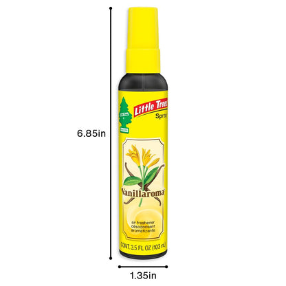 LITTLE TREES Car Air Freshener | Spray Provides a Long-Lasting Scent for Auto or Home | On-the-go Freshness | Black Ice, 6 Air Fresheners