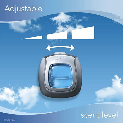 Febreze Car Air Freshener Vent Clip Platinum Ice Scent, .07 oz. Car Vent Clip, Pack of 4