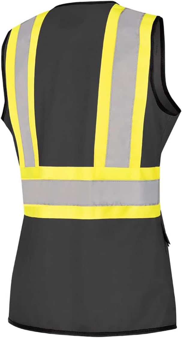 Pioneer Safety Vest for Women With Pockets - Hi-Vis Reflective Tape - For Construction