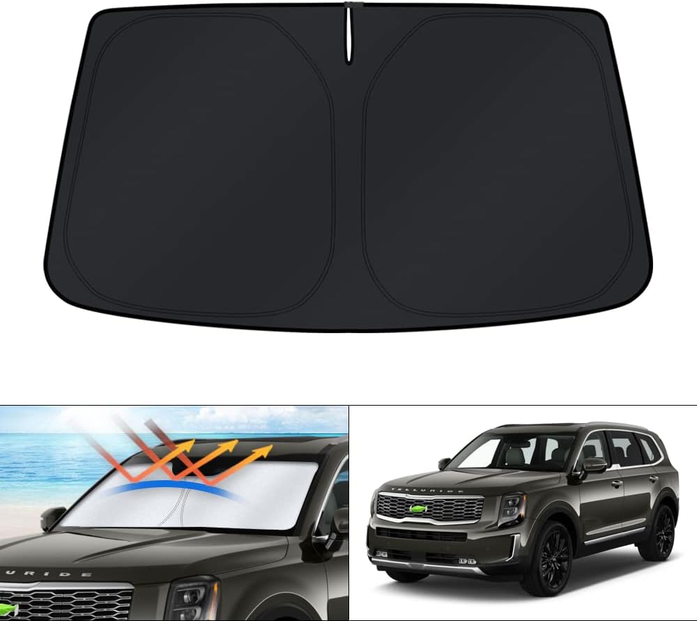 KUST Windshield Sun Shade for Toyota RAV4 2019-2022 2023 2024 2025 2026 Window Accessories Shade Sun Visor Cover Foldable Block UV Rays - Colors A