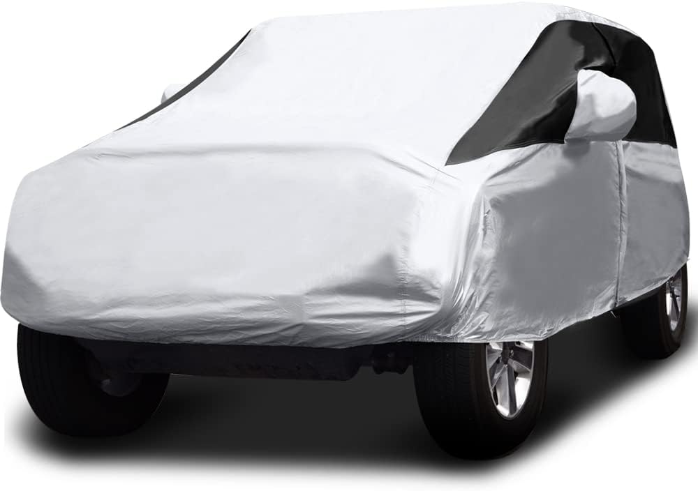Titan Premium Multi-Layer PEVA Car Cover for Compact SUV 170-187". Waterproof, UV Protection, Anti-Scratch Protective Lining, Driver-Side Zippered Opening. Fits Rav4, Rogue, CR-V and More.