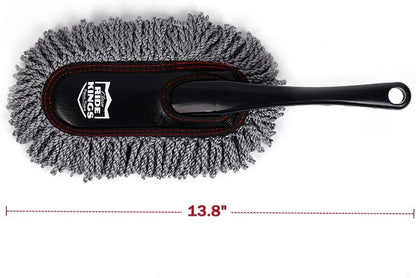 Car Duster Exterior Scratch Free,Car Dusters Extendable Handle Cleaning Exterior,Detailing Brush Kit for Truck,SUV,Caravan,Motorcycle,Wax Cotton Fabric,Waterless Wash Equipment