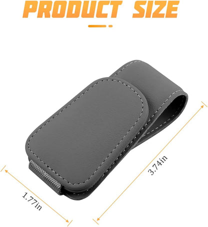 AICEL Sunglasses Holders for Car Sun Visor, Leather Eyeglasses Hanger Mounter, Magnetic Glasses Holder and Ticket Card Clip, Auto Interior Accessories Universal for SUV Pickup Truck