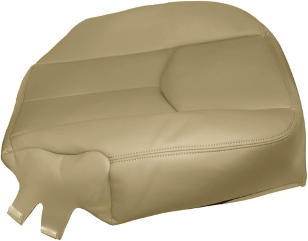 NLQR #522 Light Tan Front Driver Bottom Replacement Seat Cover Microfiber Leather Compatible with Chevy Avalanche Tahoe Suburban GMC Yukon XL 2003 2004 2005 2006
