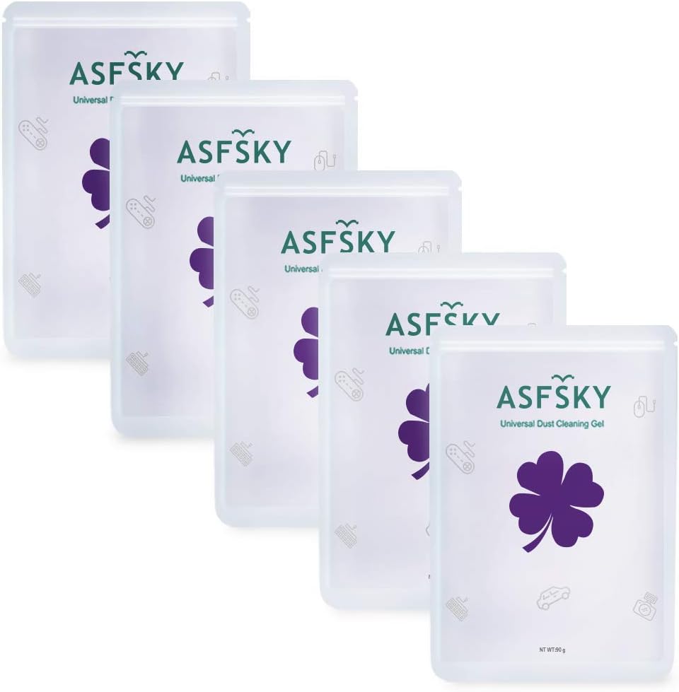 ASFSKY Car Cleaning Gel for Car Detailing Car Cleaning Gel Putty Reusable Keyboard Cleaner Gel Car Putty for Cleaning Dust Universal Cleaning Gel 5 Pack(Green)