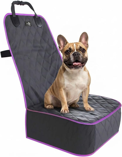 Active Pets Dog Car Seat Cover, Waterproof Front Seat Protector for SUV Truck Sedan, Pet Safety Travel Comfort System with Universal Fit, Black