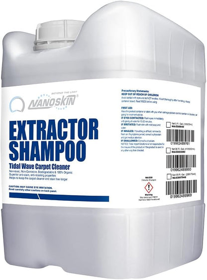 Nanoskin EXTRACTOR SHAMPOO Low Foaming Carpet Cleaner 1 Gallon - Machine Use Upholstery Cleaner, Stain Remover & Odor Eliminator on Rug Car Upholstery Carpets | For Automotive, Home, Office & More